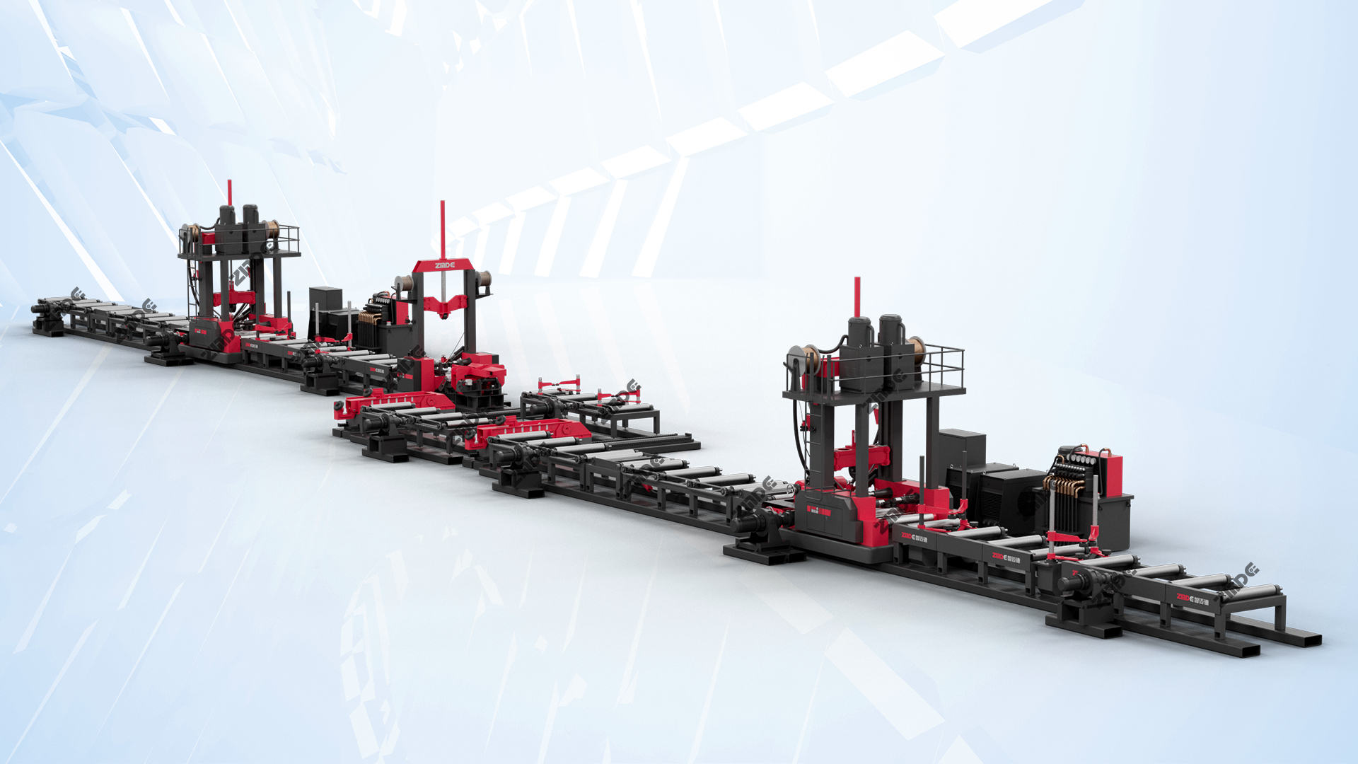 裝配式H型建筑鋼梁半自動(dòng)生產(chǎn)線